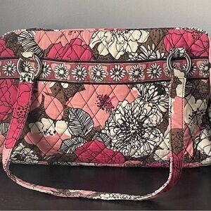 Vera Bradley Mocha Rouge Purse EUC